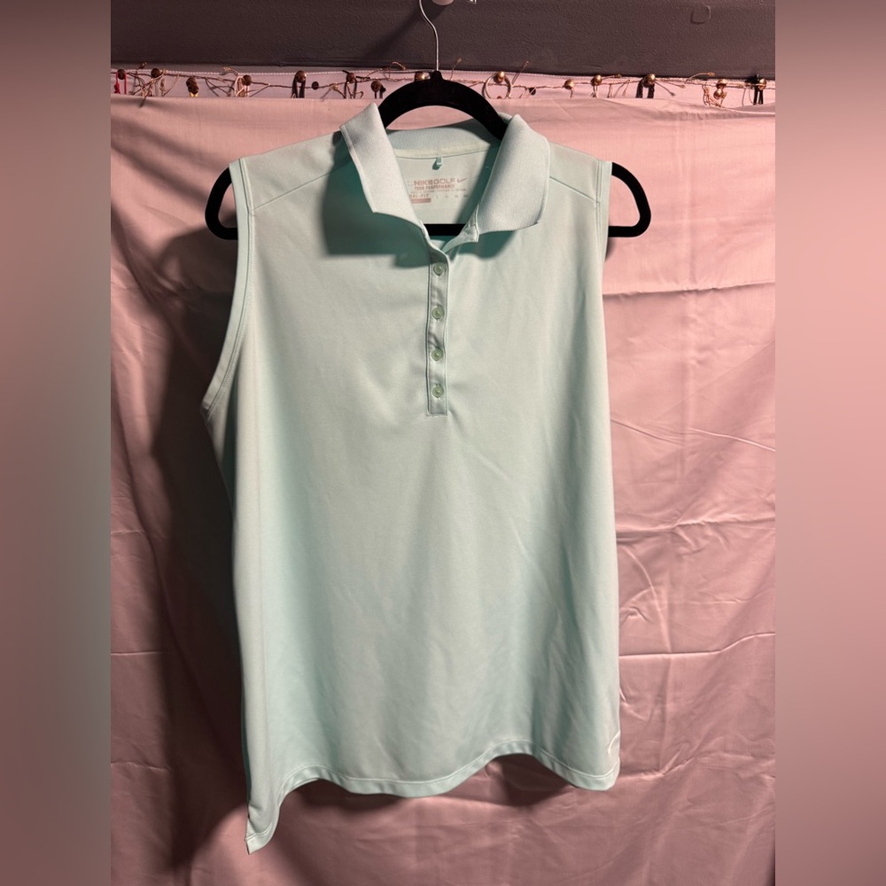 Nike Women's Golf Polo Sleeveless- Mint